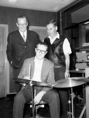 Harold ‘Tommy’ Thompson and Joe Morello with Armand